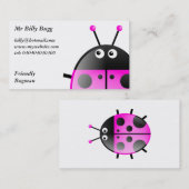 Rosa Marienkäfer, Herr Billy Bugg, Visitenkarte (Vorne/Hinten)