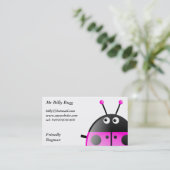 Rosa Marienkäfer, Herr Billy Bugg, Visitenkarte (Stehend Vorderseite)