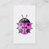 Rosa Marienkäfer, Herr Billy Bugg, Visitenkarte (Rückseite)