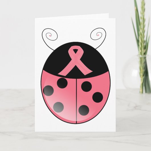 Rosa Marienkäfer Karte (Vorderseite)