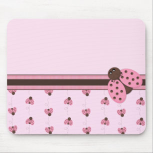 Rosa Marienkäfer Mousepad