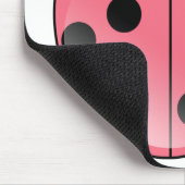 Rosa Marienkäfer Mousepad (Ecke)