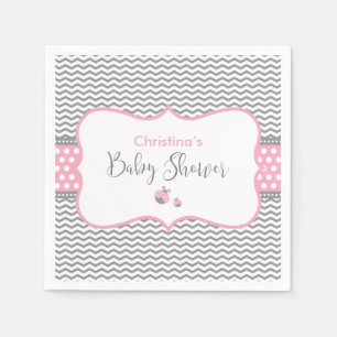 Rosa Marienkäfer Serviette