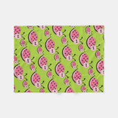 Rosa Marienkäfermuster-Babymädchen-Fleecedecke Fleecedecke (Vorderseite (Horizontal))