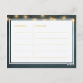 Rosa Marine Gold romantische Braut zu Rezept Karte (Rückseite)