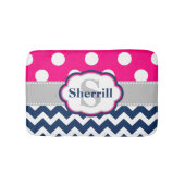 Rosa Marine-personalisierte Badematte (Vorderseite)