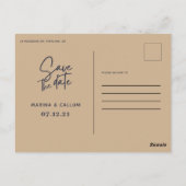 rosa Marineschrift Modernstes schicke Foto Postkarte (Rückseite)