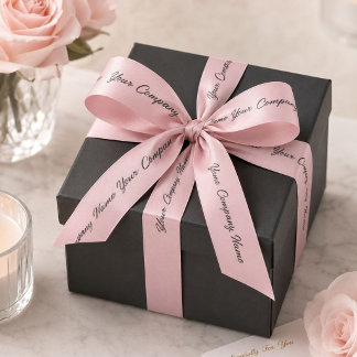 Rosa Marketing Branding Firmenname Satinband