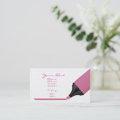 rosa Markierung Visitenkarte (Stehend Vorderseite)