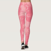 Rosa Marmor Abstrakt Leggings (Rückseite)