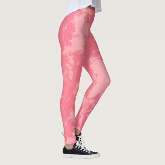 Rosa Marmor Abstrakt Leggings (Rechts)