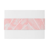 Rosa Marmor Art Deco Design Hochzeit Einladungsbanderole (Rückseitenbeispiel)