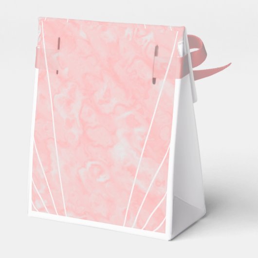Rosa Marmor Art Deco Design Hochzeit Geschenkschachtel (Rückseite)