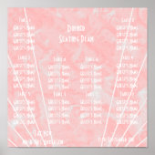 Rosa Marmor Art Deco Design Hochzeit Poster (Vorne)