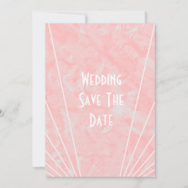 Rosa Marmor Art Deco Design Hochzeit Save The Date