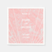 Rosa Marmor Art Deco Design Hochzeit Serviette (Vorderseite)