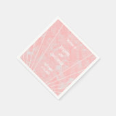 Rosa Marmor Art Deco Design Hochzeit Serviette (Ecke)