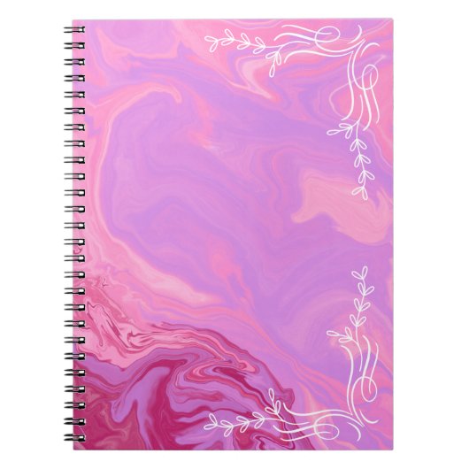 Rosa Marmor Ästhetik Notizbuch Notizblock (Vorderseite)