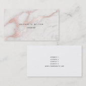 rosa Marmor beruflich elegant Visitenkarte (Vorne/Hinten)