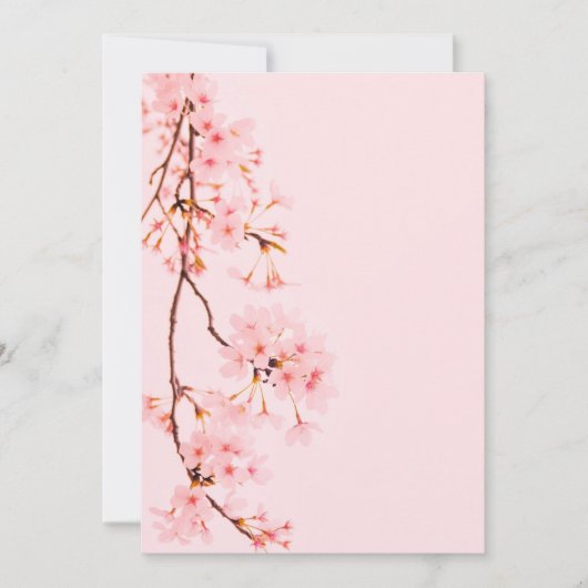 rosa Marmor-Blumen-Flat-Card (Vorderseite)