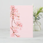 rosa Marmor-Blumen-Flat-Card (Stehend Vorderseite)