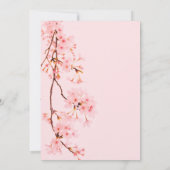 rosa Marmor-Blumen-Flat-Card (Rückseite)