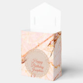 Rosa Marmor Chic Personalisiert Geschenkschachtel (Geöffnet)