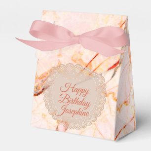 Rosa Marmor Chic Personalisiert Geschenkschachtel