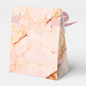 Rosa Marmor Chic Personalisiert Geschenkschachtel (Rückseite)