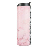 Rosa Marmor Diamant Blende Personalisiert Thermosbecher (Nach links gedreht)