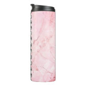 Rosa Marmor Diamant Blende Personalisiert Thermosbecher (Nach rechts gedreht)