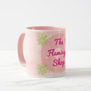 Rosa Marmor die Flamingo-Geschäfts-Tasse Tasse