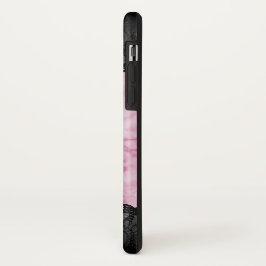 Rosa Marmor Elegantes romantisches Monogramm Case-Mate iPhone Hülle (Hinten/Links)