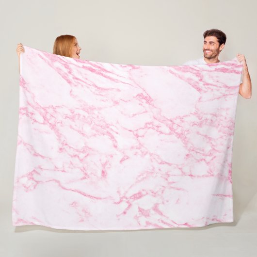 Rosa Marmor Fleecedecke (Beispiel)