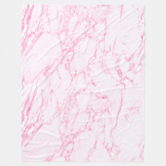 Rosa Marmor Fleecedecke (Vorderseite)