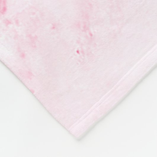 Rosa Marmor Fleecedecke (Ecke)