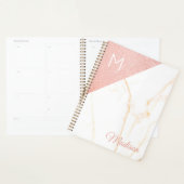 Rosa Marmor Glitter Mädchen Monogramm Planer (Anzeige)
