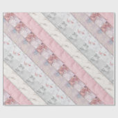 Rosa Marmor Glitzer Glasscheibe Funkeln Collage Pa Geschenkpapier (Flach)