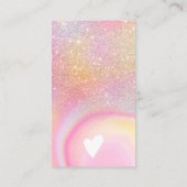 Rosa Marmor Glitzer ombre Regenbogen Ordnung Viele Visitenkarte (Rückseite)
