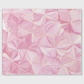 Rosa Marmor Gold Geode abstraktes Muster Geschenkpapier (Flach)