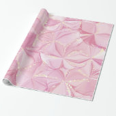 Rosa Marmor Gold Geode abstraktes Muster Geschenkpapier (Ungerollt)