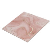Rosa Marmor Gold Glitter Abstractes Muster Fliese (Seite)