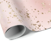 Rosa Marmor Gold Glitter Abstractes Muster Geschenkpapier (Rolleneckpunkt)