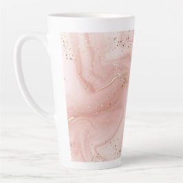 Rosa Marmor Gold Glitter Abstractes Muster Milchtasse