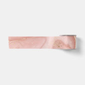 Rosa Marmor Gold Glitter Abstractes Muster Satinband (Vorderseite)