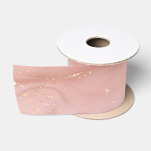 Rosa Marmor Gold Glitter Abstractes Muster Satinband