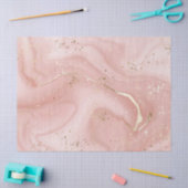 Rosa Marmor Gold Glitter Abstractes Muster Seidenpapier (Basteln)