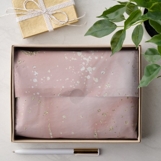 Rosa Marmor Gold Glitter Abstractes Muster Seidenpapier (Geschenk)