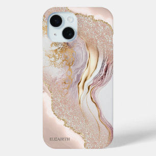 Rosa Marmor Gold Glitter Case-Mate iPhone Hülle