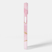 Rosa Marmor Gold Glitzer Case-Mate iPhone Hülle (Rückseite / Rechts)